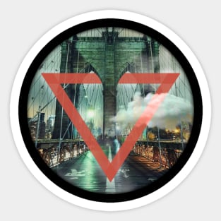 NYC Red Triangle Sticker